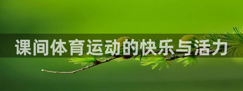三亿体育网：课间体育运动的快乐与活力